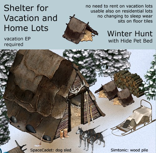 winter hunt hut